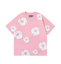 T-Shirt à fleurs - rose