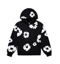 Pull à fleurs - noir