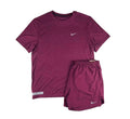 Ensemble été running - rouge bordeaux